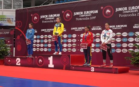 Алина Акобия чемпионка Европы по вольной борьбе 2019 среди юниорок. Результаты соревнований у девушек в испанской Понтеведре.